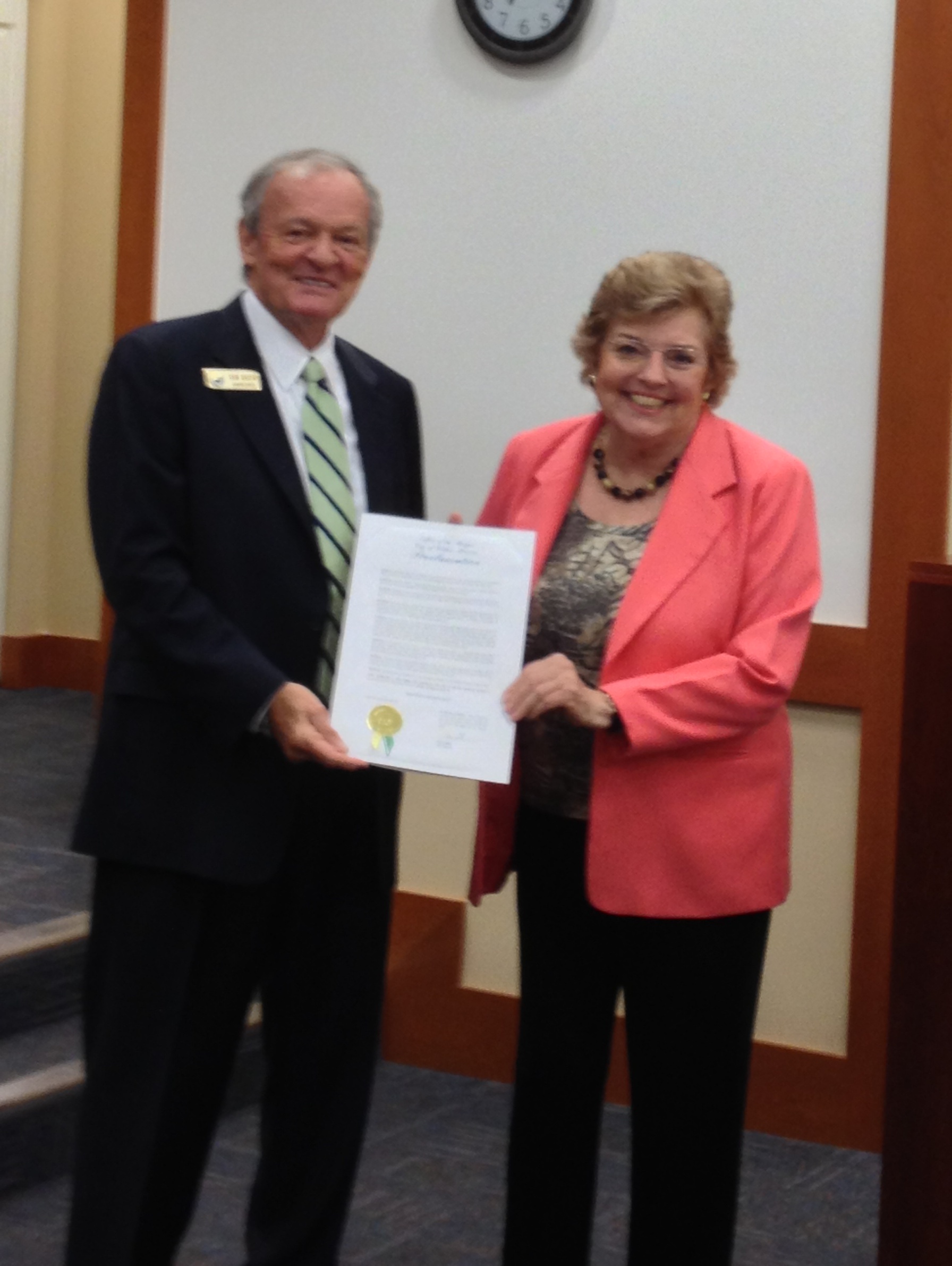 Vice Mayor Green and School Board Member Dinnen